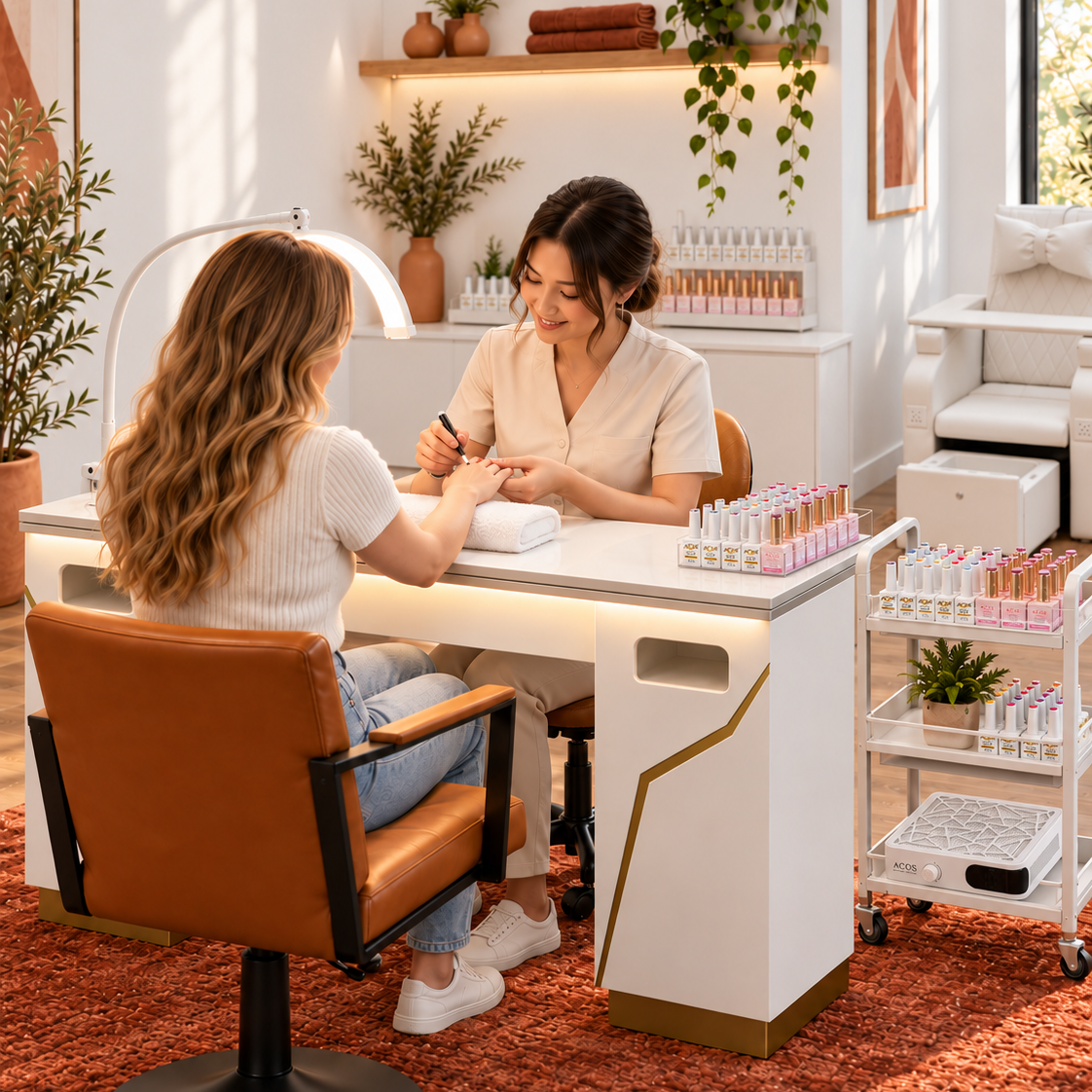 Lashmer Terracotta Loft Nail Business Fitout Package (14–18 m²)