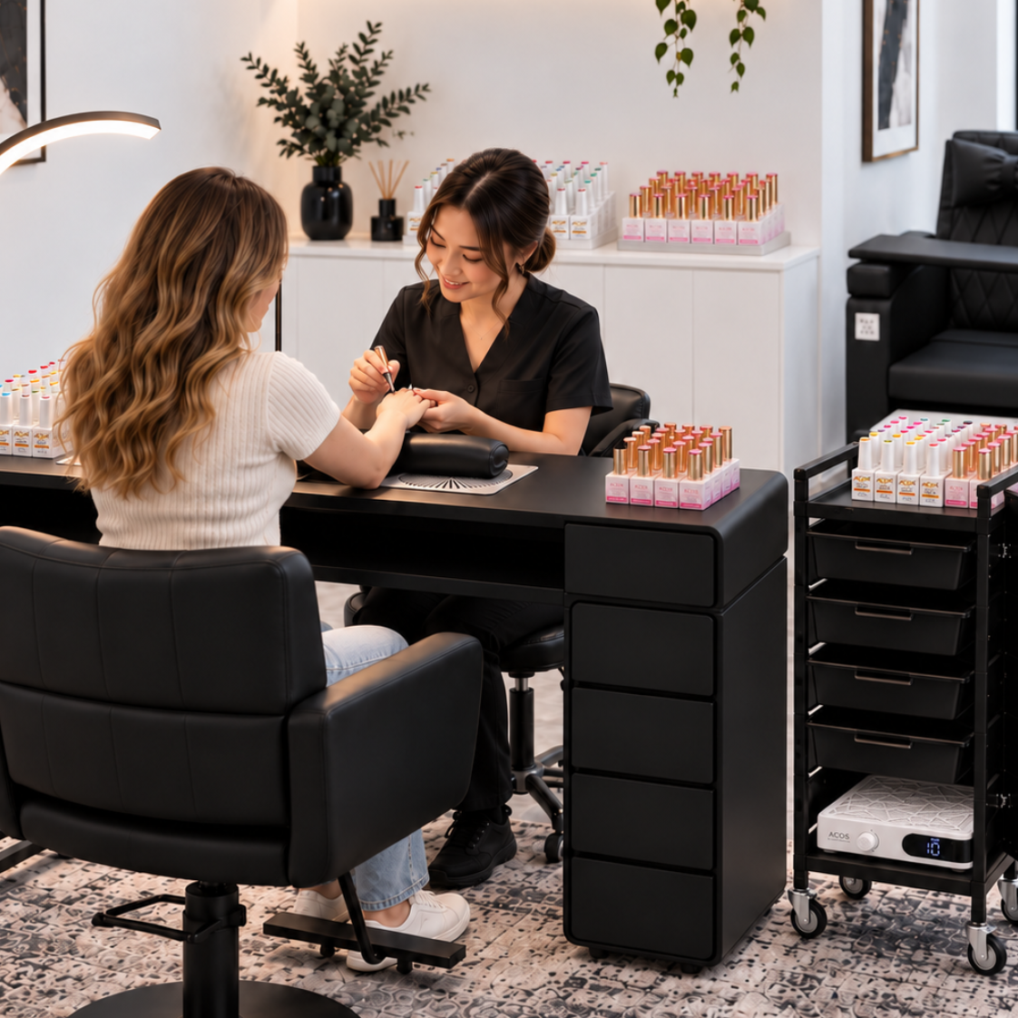 Lashmer Urban Monochrome Nail Business Fitout Package (14–18 m²)