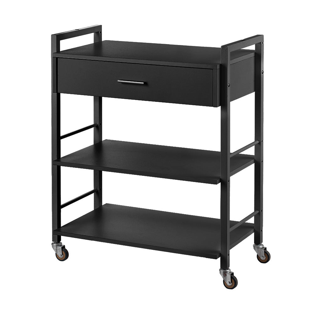 Karma Driver Beauty Trolley 1 Draw 2 Shelves 08040101 - Black