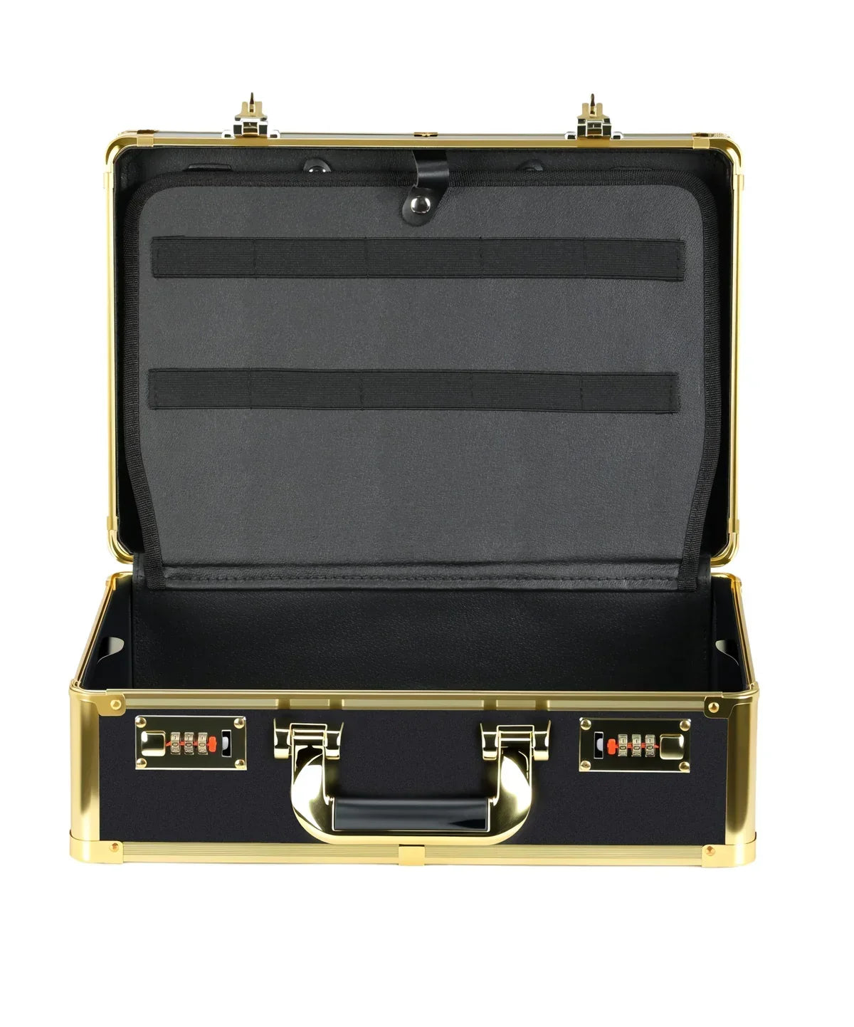 Karma Professional Portable Salon Hard Case Black with Gold Trim
