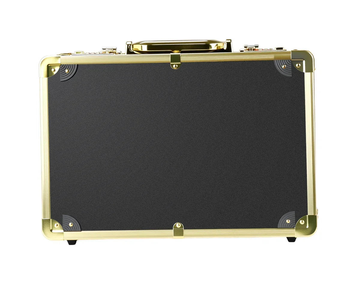 Karma Professional Portable Salon Hard Case Black with Gold Trim