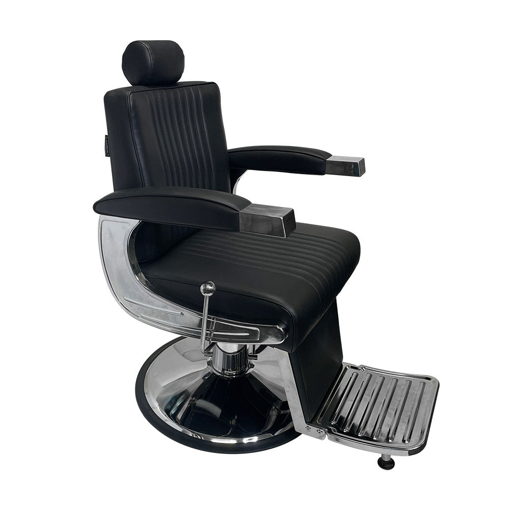 Karma Mt Isa Barber Chair Chrome & Black 04080102