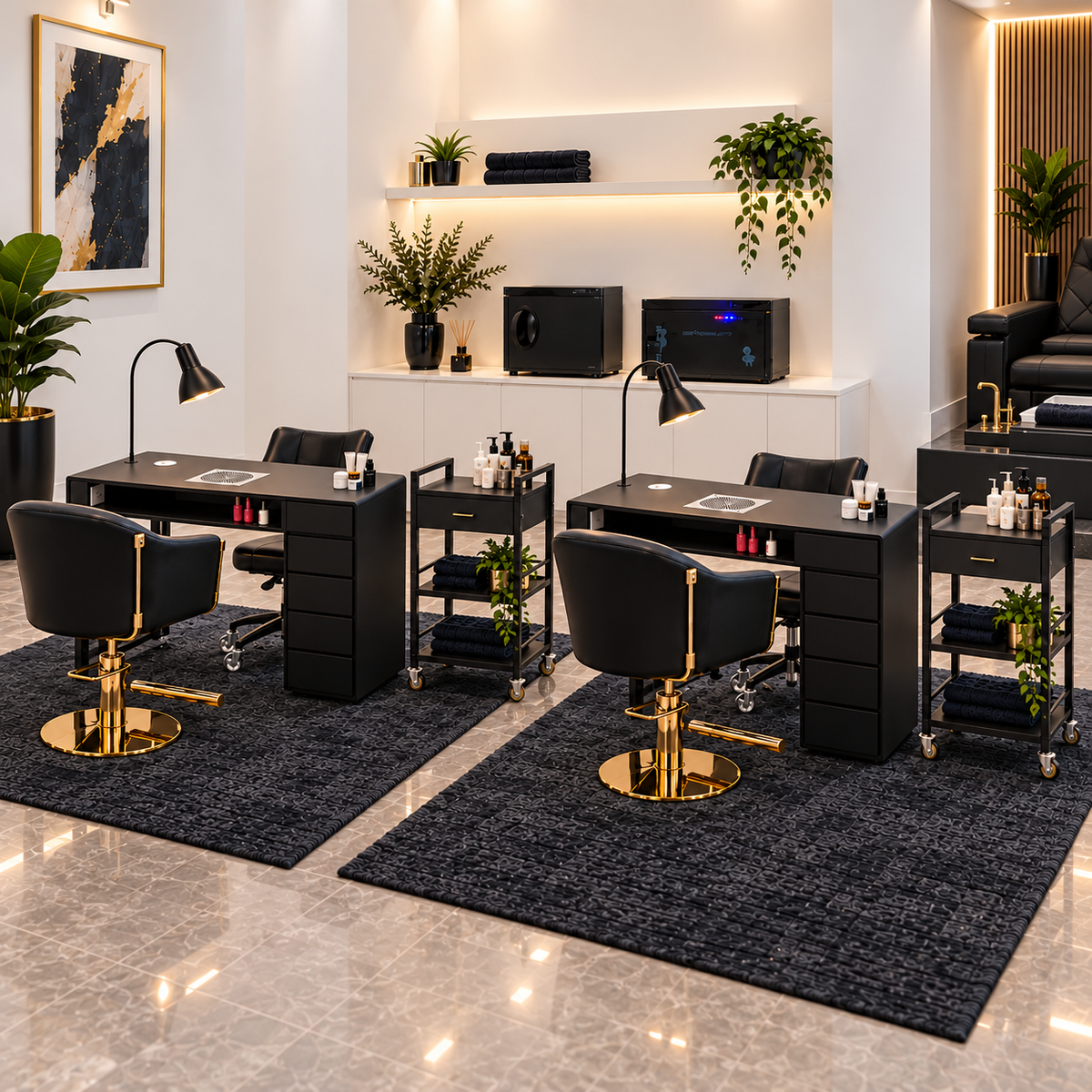 Luxury Boutique 2 station nail salon fitout package