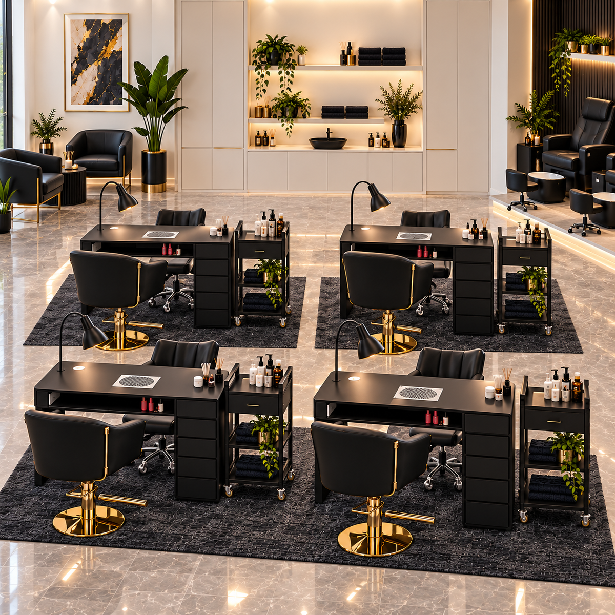 Luxury Boutique 4 station nail salon fitout package