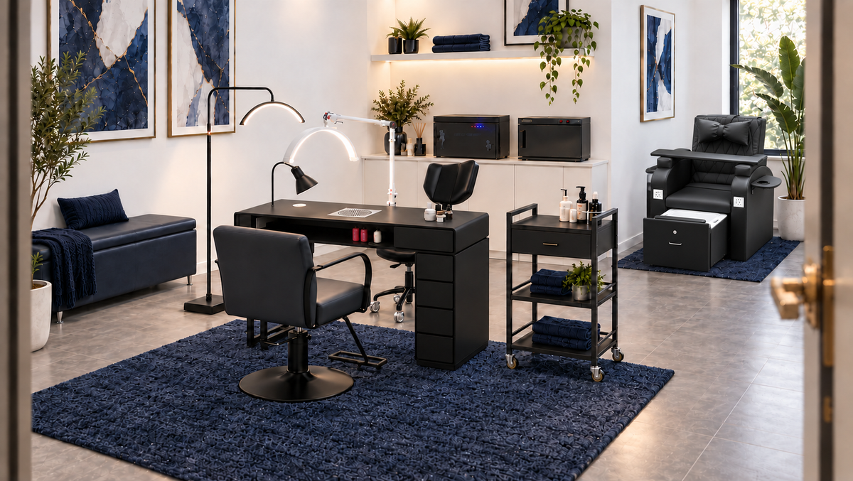 Lashmer Midnight Navy Nail Business Fitout Package (14–18 m²)