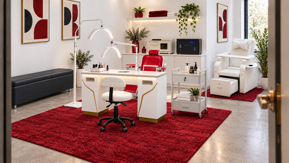 Lashmer Retro Rouge Nail Business Fitout Package (14–18 m²)