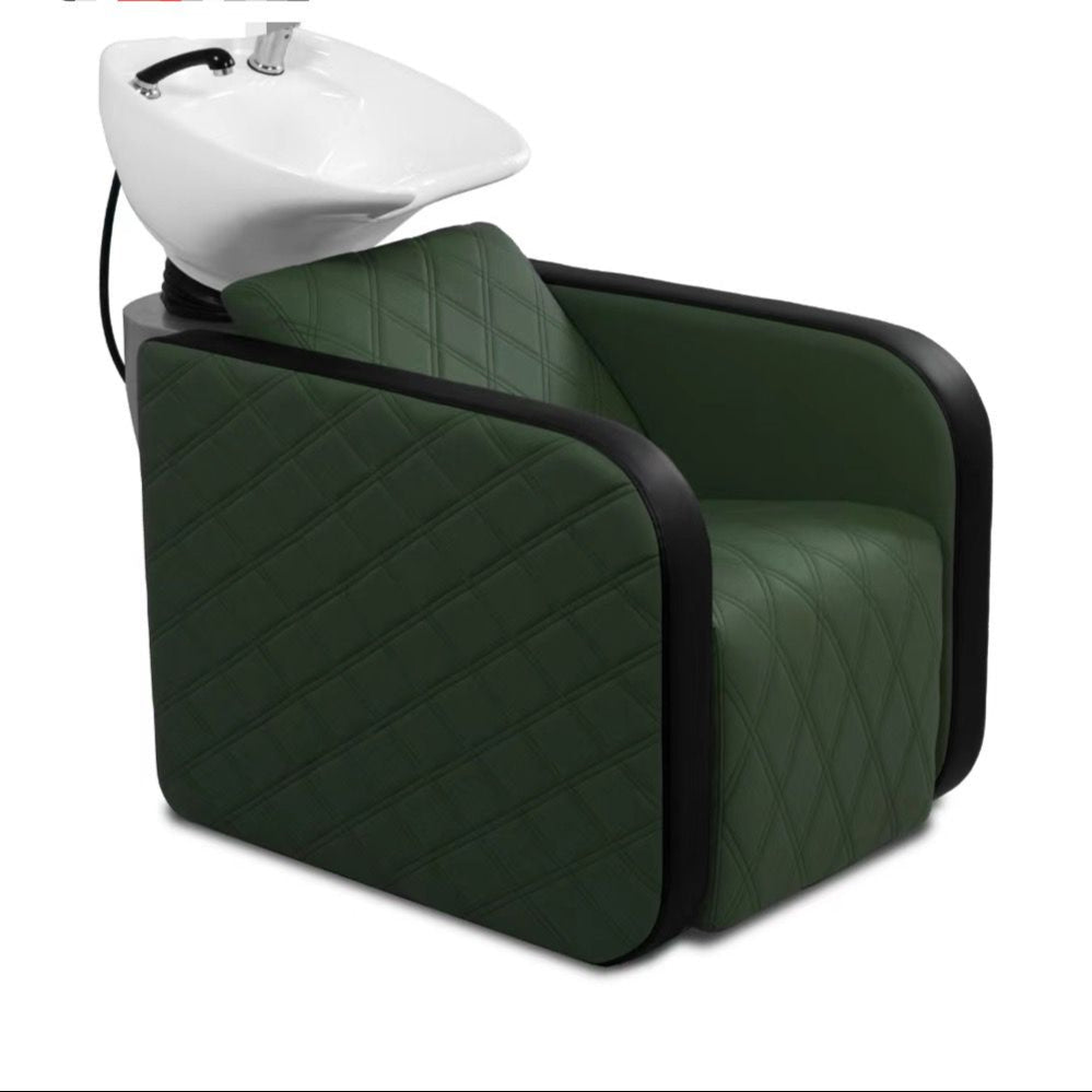Karma Complete Shampoo Unit Clunes Manual Green with Pattern & White Deep Basin 0315162204MP