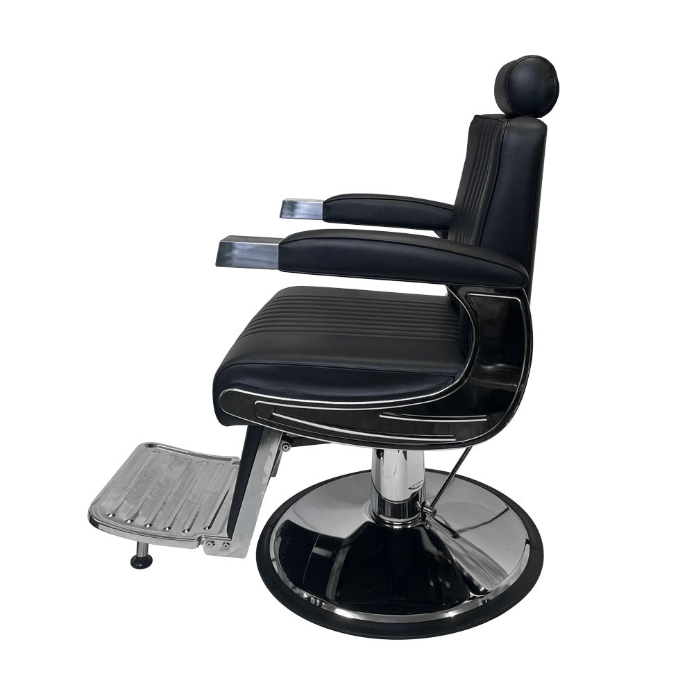 Karma Mt Isa Barber Chair Chrome & Black 04080102