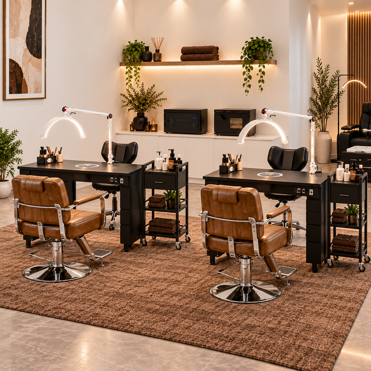 Mocha Contemporary 2 station nail salon fitout package