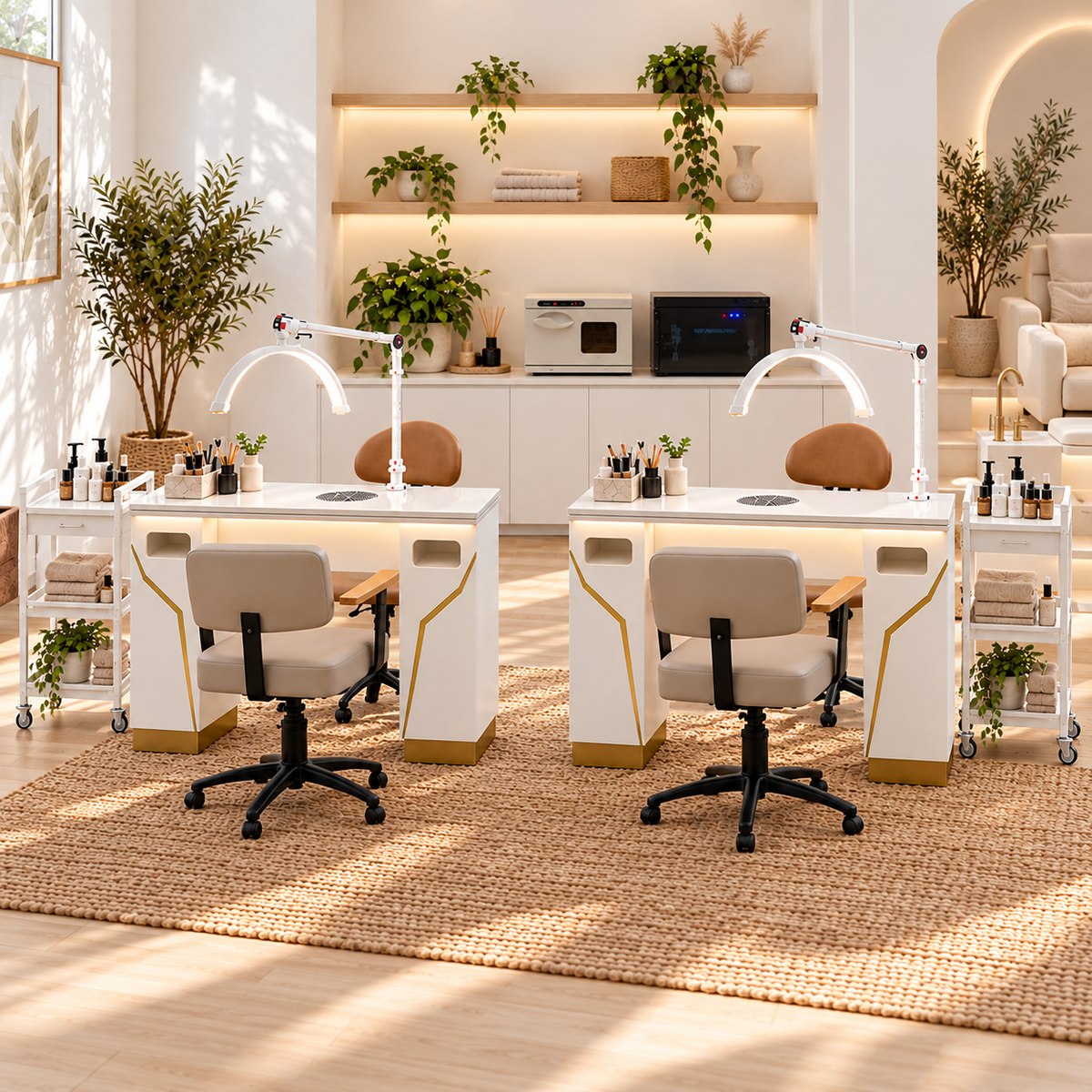 Organic Natural 2 station nail salon fitout package